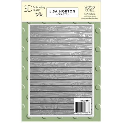 Lisa Horton Crafts 3D Embossing Folder - Wood Panel